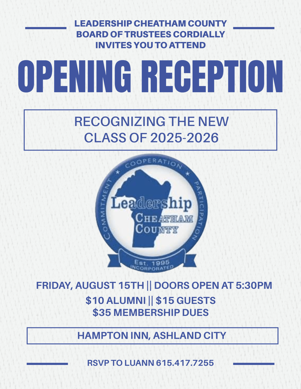 OPENING RECEPTION – AUGUST 15TH&nbsp;2025